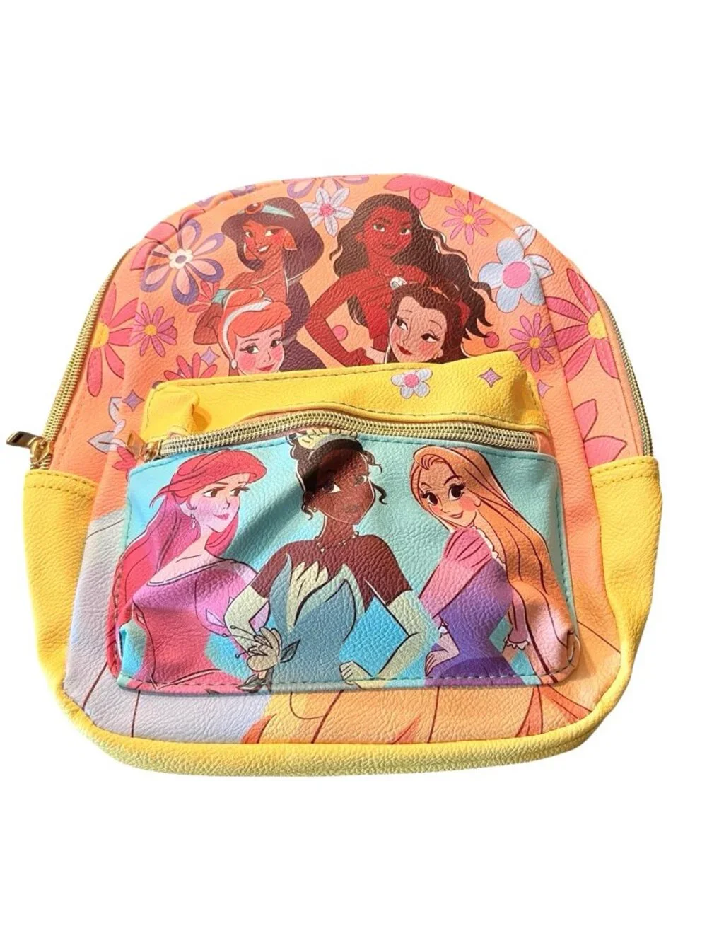 Little Girls Toddler Disney Princesses Backpack Tiana Ariel Cinderella Jasmine